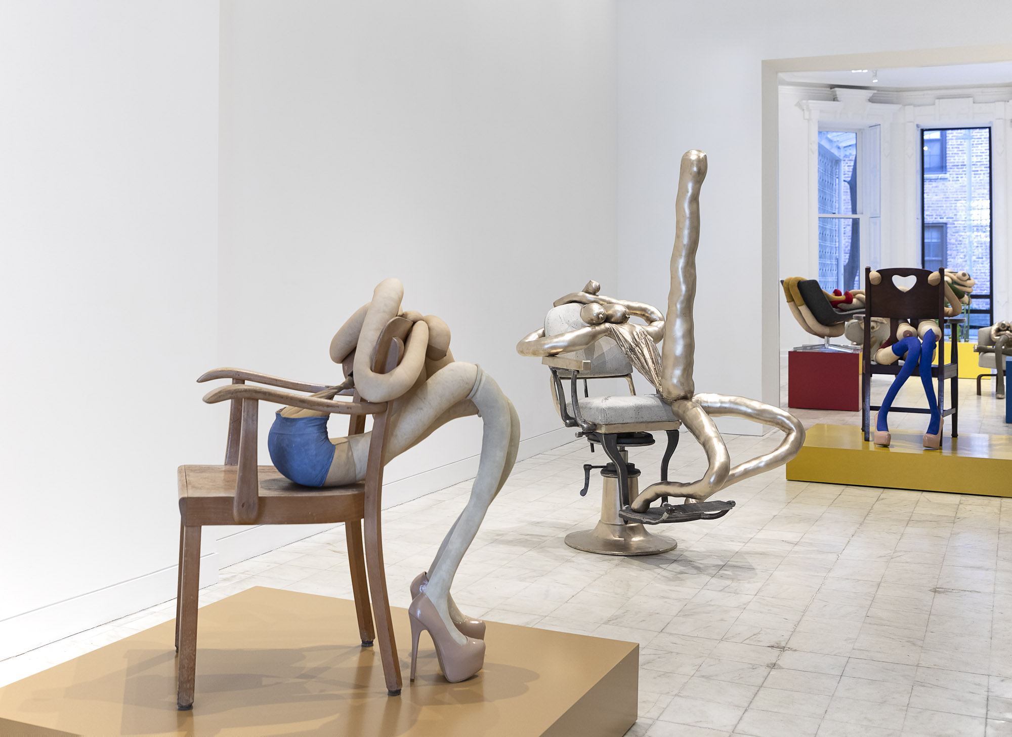 Installation view, Sarah Lucas: <i>HONEY PIE</i>, at Gladstone 64, New York, 2020