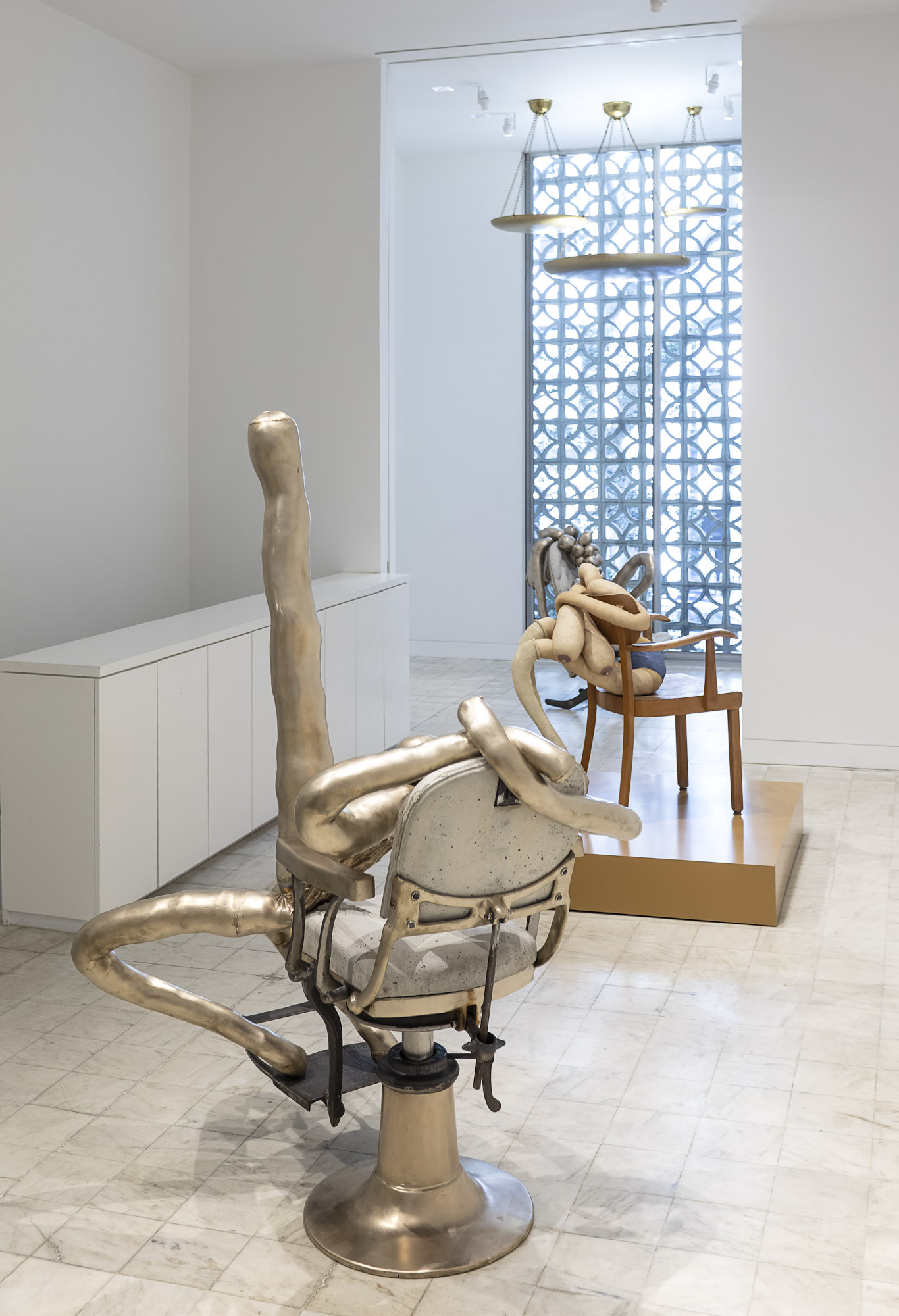 Installation view, Sarah Lucas: <i>HONEY PIE</i>, at Gladstone 64, New York, 2020